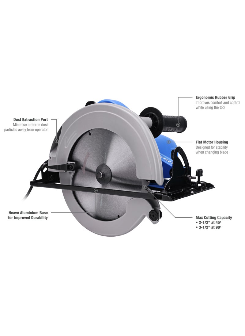 Gazelle Gazelle GW7040 220V 9 In. High Power Circular Saw (235mm), 2000W, 4100 rpm 1 year warranty  - Image 2