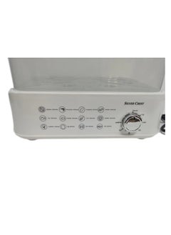 SILVER CREST Household Two Tier Electric Food Steamer Cooker Multifunction Electric Steamer Vegetable Heating Breakfast Machine 12L Capacity 12 Multifunctional Modes 1500W Steamer  - Image 3