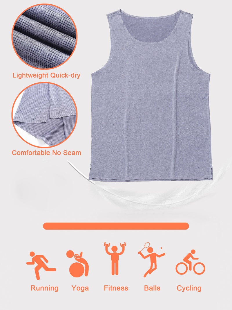 Men Sports Tank Tops Sleeveless Lightweight Running Vest - Image 4