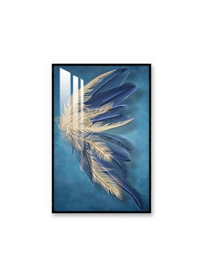 ماركتنا لوحة جدارية120×80سم مع برواز أسود وطبقة اكريلك شفاف بتصميم تجريدي - Image 2