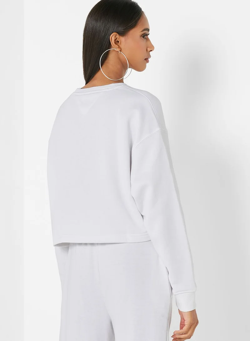 TOMMY JEANS Crew Neck Crop Sweatshirt