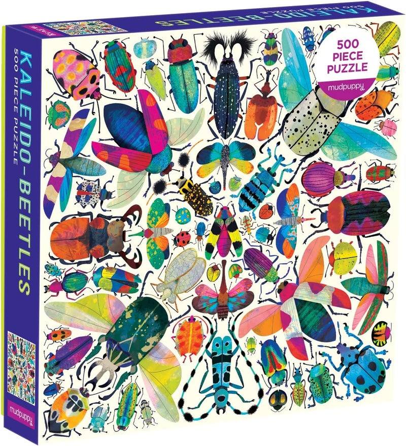 Kaleido-Beetles Puzzle, 500 Pieces, 20” x 20” – Ages 8+ – Colorful Beetles Arranged in a Kaleidoscope View Pattern – Fun and Challenging, Perfect Family Puzzle, Multicolor (0735362335)