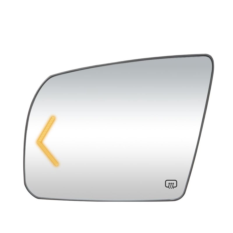 Senzeal Driver Side Heated Mirror Glass Replacement with Turn Signal for Toyota Tundra 20072020 Toyota Sequoia 20082017 879060C030 Left Side