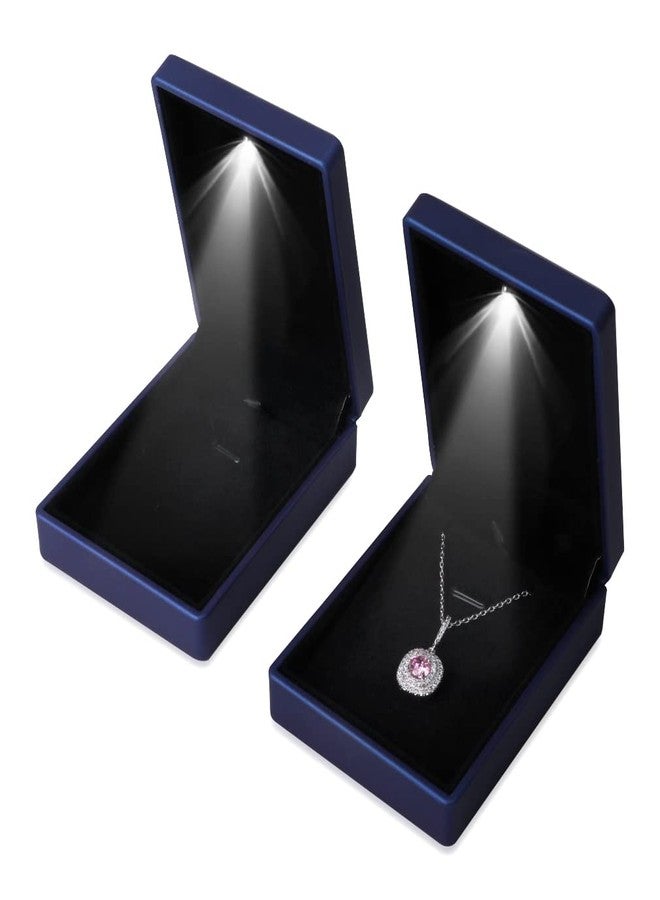 iSuperb LED Light Pendant Box Blue Necklace Display Case Jewelry Gift Box for Friend Girlfriend Mom Grandmother Wife Women - Image 5