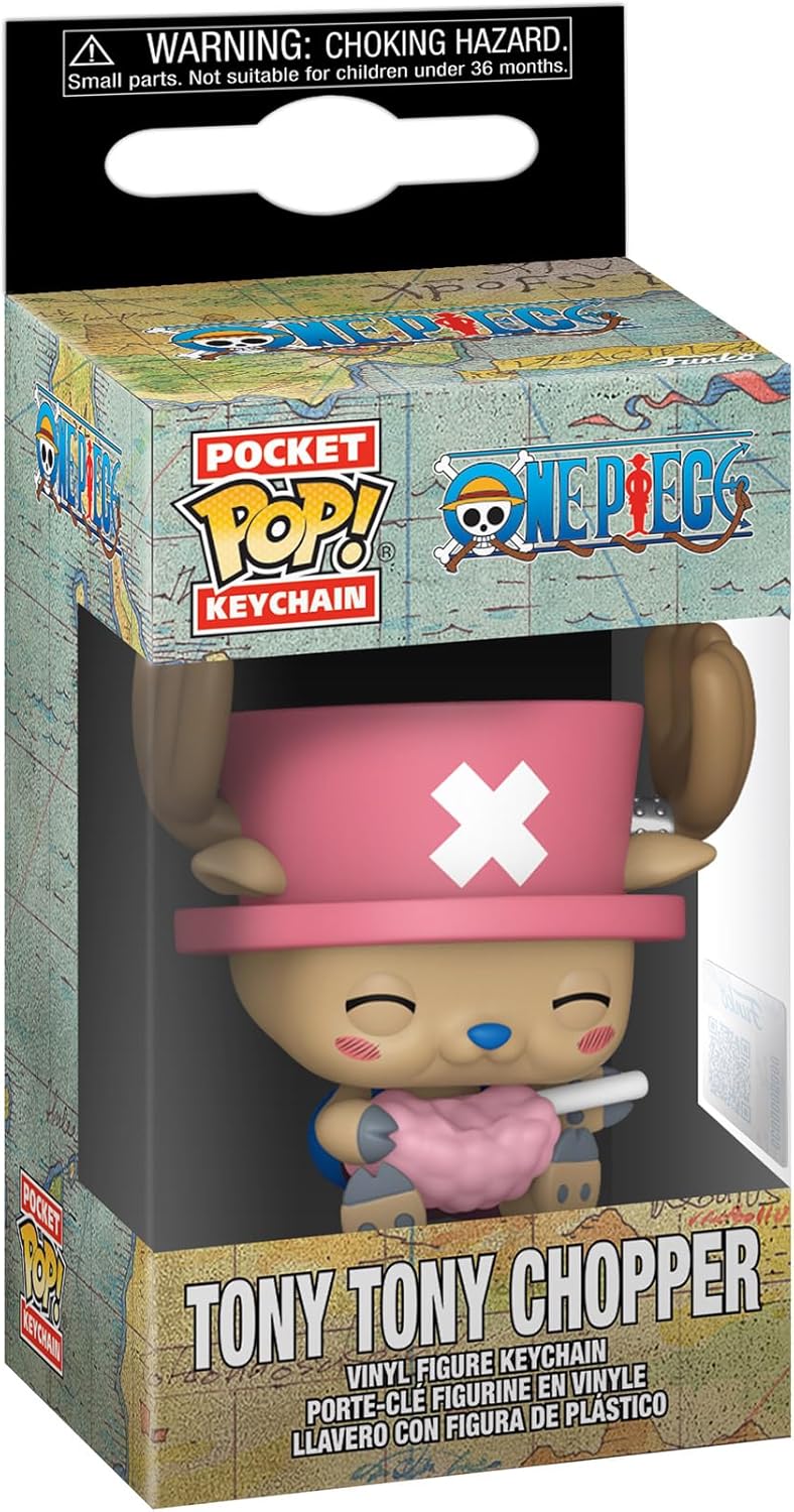Funko فانكو بوب! سلسلة مفاتيح: ون بيس - توني توني تشوبر (مع حلوى القطن) - ون بيس - تمثال فينيل قابل للجمع - فكرة هدية - منتجات رسمية - ألعاب للأطفال والبالغين - Image 2