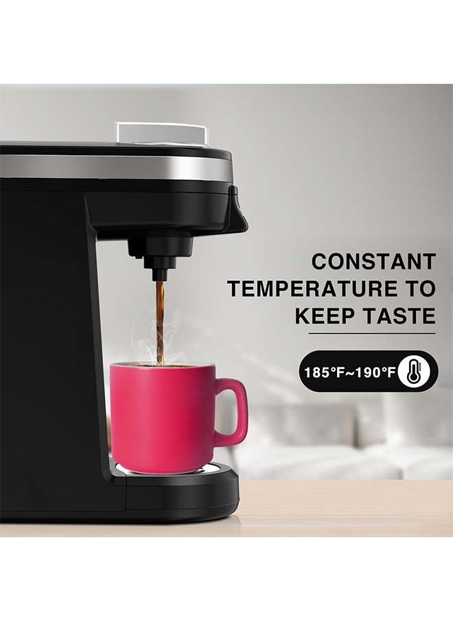 CHULUX - CHULUX Single Serve Coffee Maker for K Capsule and Ground Coffee, Single Cup Coffee Machine, Black - Image 1