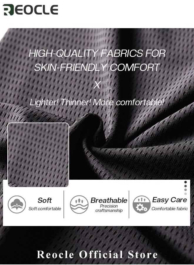 REOCLE - Men's Sweatpants Ice Silk Dress Pants Lightweight Breathable Fitness Running Stretch Pants Casual Gym Workout Track Pants - Image 1
