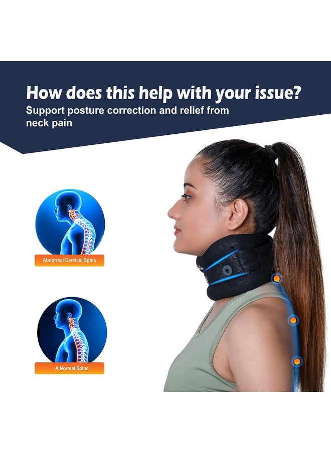 Wonder Care Wonder Care Plastic Soft Cervical Collar Adjustable Collar Neck Support Brace Neck Support Soft Neck Collar Neck Brace For Neck Pain And Support For Women & Men, large  - Image 3