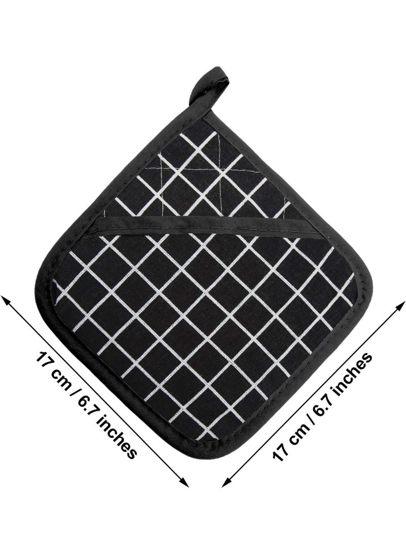 Large Cotton Pot Holders Oven Mitts Set Heat Resistant Pot Holders Square Pot Holder for Kitchen - Image 3