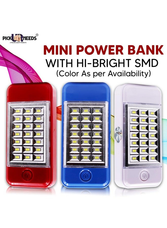 Pick Ur Needs Mini Solar Emergency Rechargeable Floor Lantern Lamp Light 21 SMD LED (Red) - Image 2