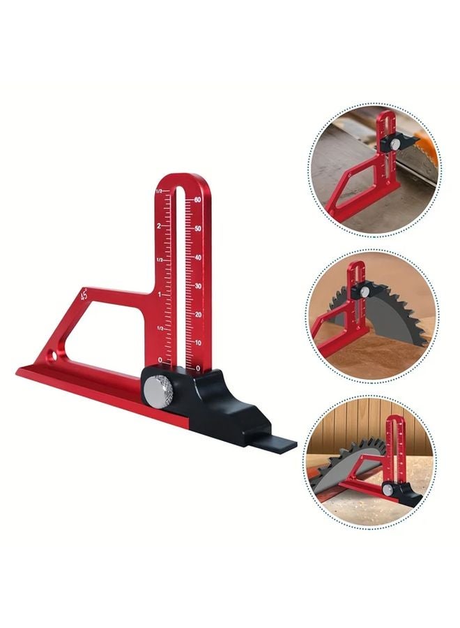 Red 2 In 1 Adjustable Depth Gauge With 45 Degree Bevel 0 60mm Precision Woodworking Tool - Image 2