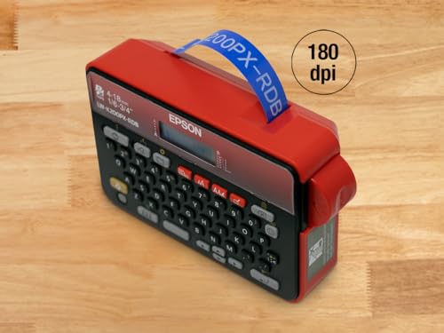 LABELWORKS Epson LW-K200PX-RDB Portable QWERTY Keyboard Label Maker for Home & Hobbies – Craft, Organize, and Personalize - Red Black Printer - Image 2