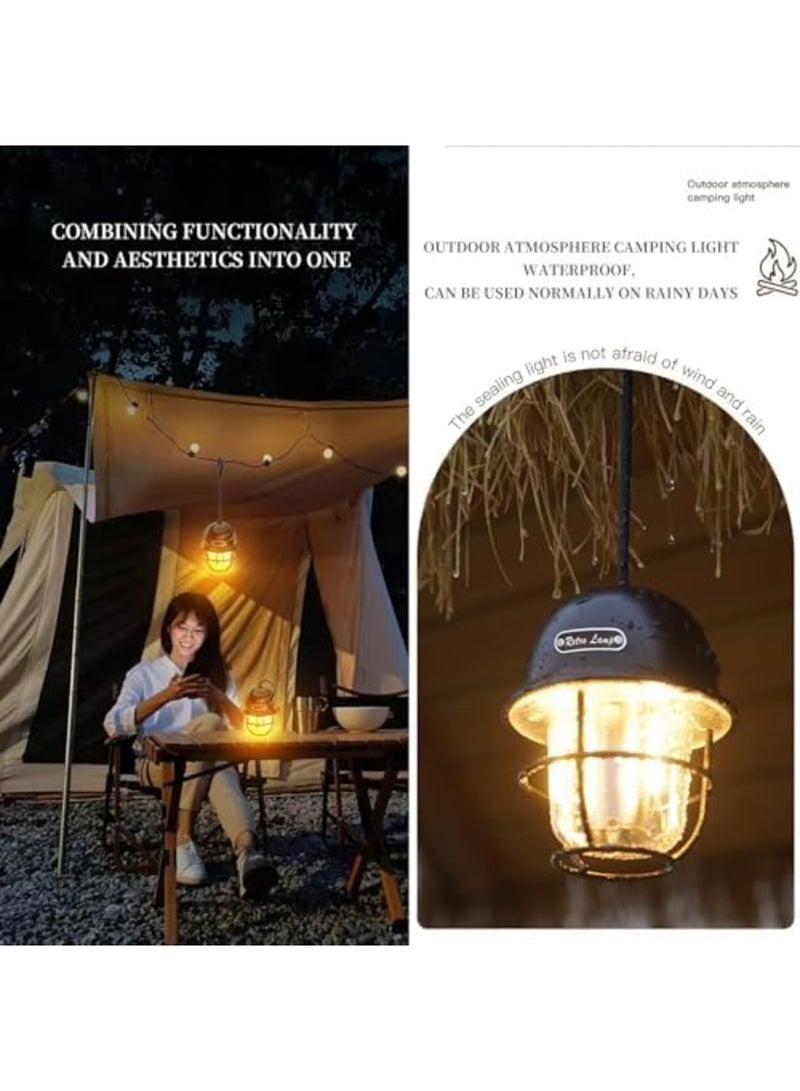 SYOSI Rechargeable Outdoor Mini Camping Light, LED Portable Four-Color Multifunctional Horse Light, White Light, Amber Light, Warm Yellow Light, and Warm White Light. - Image 2