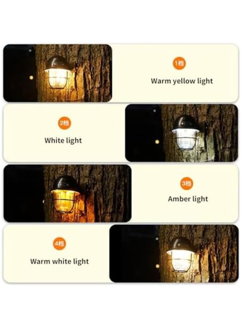SYOSI Rechargeable Outdoor Mini Camping Light, LED Portable Four-Color Multifunctional Horse Light, White Light, Amber Light, Warm Yellow Light, and Warm White Light. - Image 3
