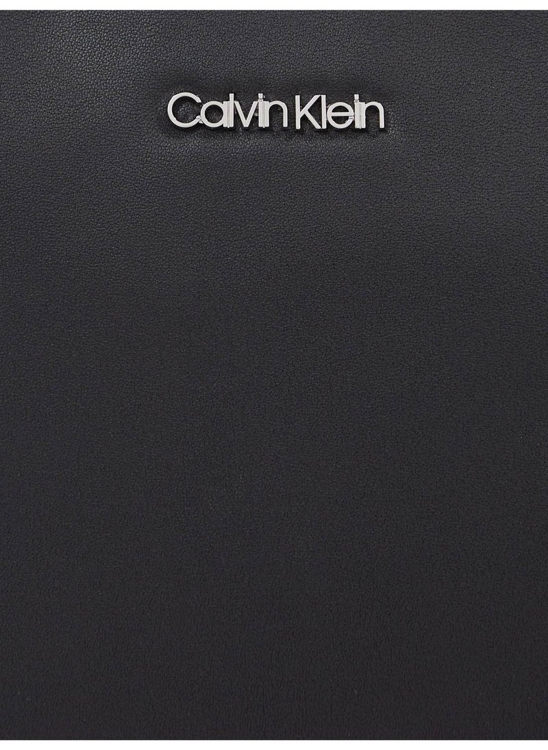 CALVIN KLEIN Women's Crossbody Bag - Faux Leather, Black  - Image 3