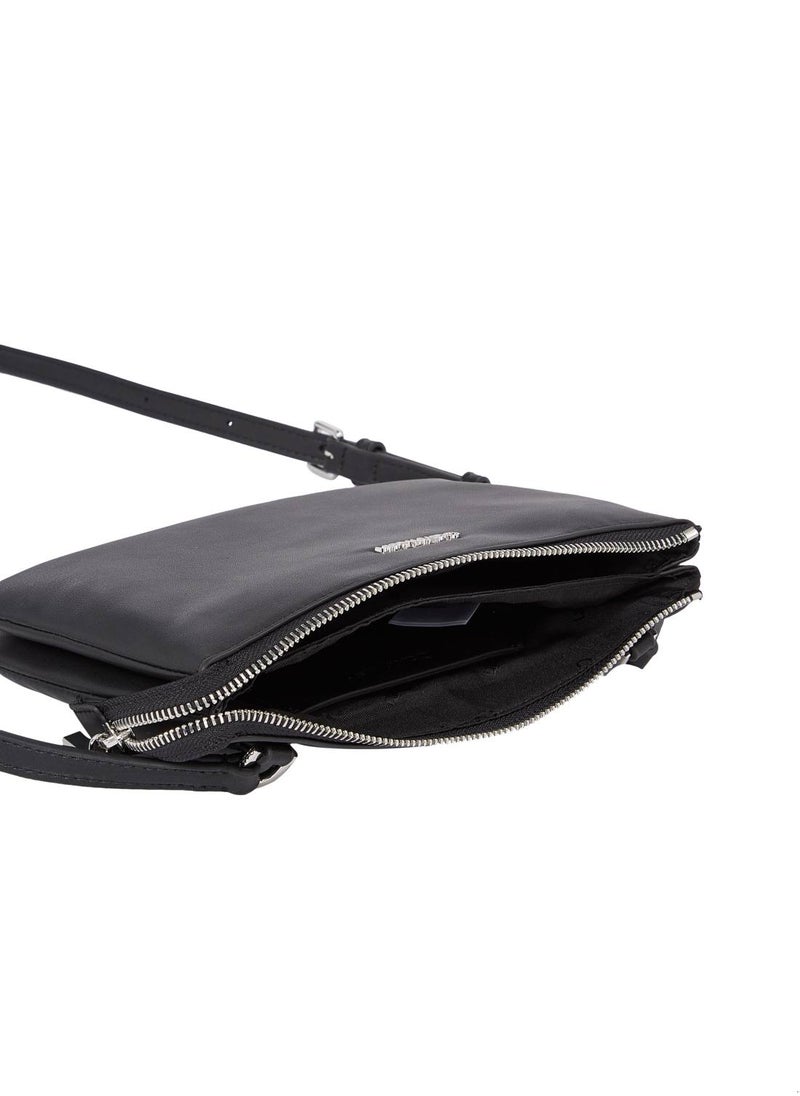 CALVIN KLEIN Women's Crossbody Bag - Faux Leather, Black  - Image 4