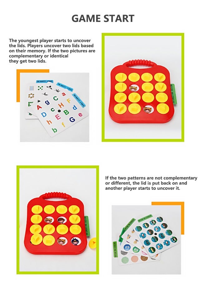 707 Games Memory Match Game Toy, Memory Training Game Board Toy for Kids & Adults, Educational Toy for Enhance Cognitive Skills & Focus, Interactive Toy for Family Party Game Gifts - Image 5