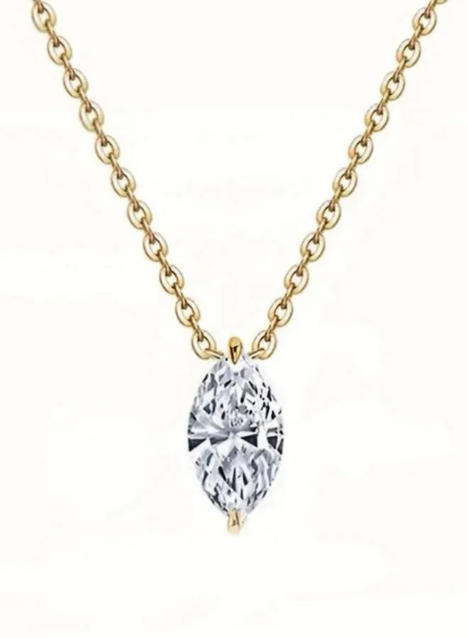 Take Two Gold Chain Necklace with Pear-Shaped Pendant
