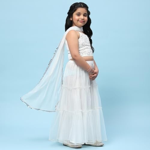BIBA Girls SOLID STRAIGHT KID(KWSHEESH MAHAL5965_WHITE_13) - Image 3