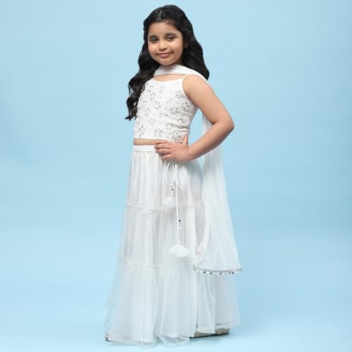 BIBA Girls SOLID STRAIGHT KID(KWSHEESH MAHAL5965_WHITE_13) - Image 2