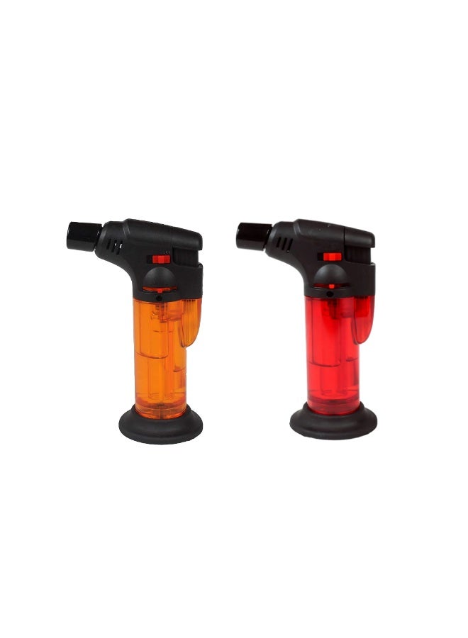 fenix 2 PCS Portable Butane Torch Lighters – Windproof Refillable Jet Flame Lighters for Candles, Grills, Fireplaces, Campfires & More – Multi-Utility Safe Flame Lighter Set  - Image 1