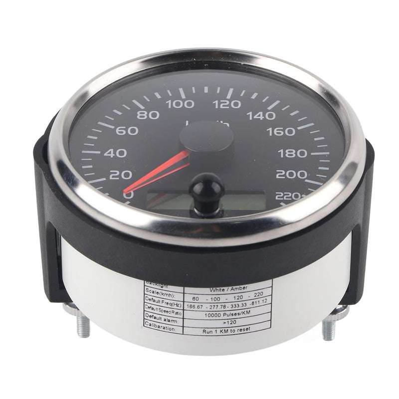 Speedometer Gauge, Speedometer for Car Car 316 Stainless Steel Plastic Easy Installation for 12V 24V Truck Boat Motor - Image 2