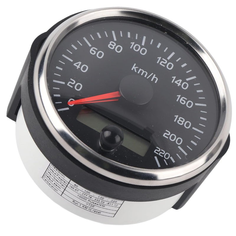 Speedometer Gauge, Speedometer for Car Car 316 Stainless Steel Plastic Easy Installation for 12V 24V Truck Boat Motor - Image 5