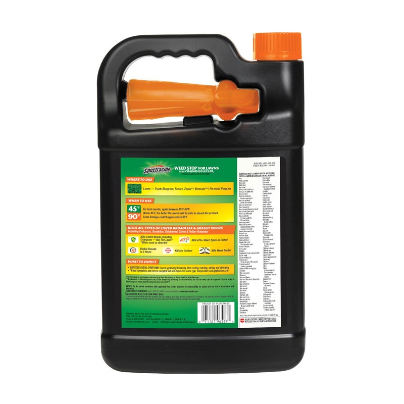 Spectracide Weed Stop For Lawns Plus Crabgrass Killer, 1 Gallon, Ready-To-Use Formula Kills More Than 470 Types Of Weeds As Listed Including Dandelion, Chickweed, Clover, Crabgrass And Yellow Nutsedge - Image 5