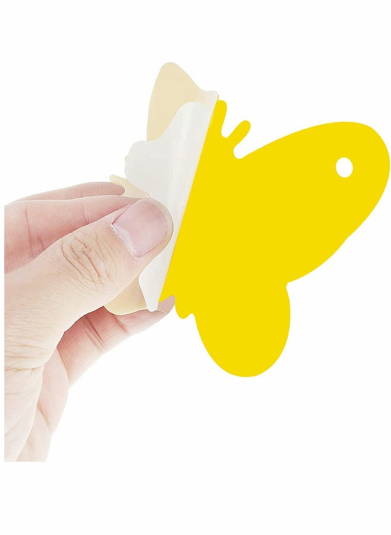 KASTWAVE - Fruit Fly Traps, 59 PCS Yellow Fly Paper Sticky Catcher Insect Sticky Board with Twist Ties and Supporting Poles, Double-sided Sticky Fungus Gnat Killer for Houseplant Indoor and Outdoor, Eco-Friendly - Image 1