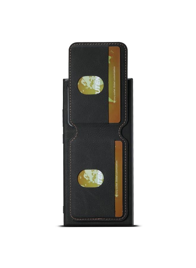Suteni Case For Samsung Galaxy Note20 H02 Litchi Leather Card Wallet Stand Back Phone Case - Image 4