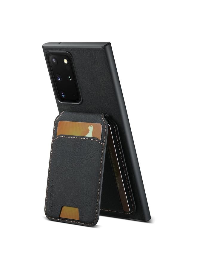 Suteni Case For Samsung Galaxy Note20 H02 Litchi Leather Card Wallet Stand Back Phone Case - Image 2