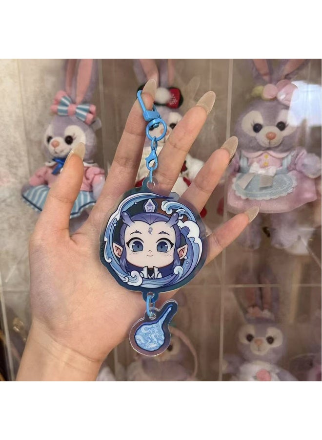 4pcs Cartoon Keychain Sets Chinese Movie Nezha Keychains For Children Kids Cute Anime Bag Pendant Accessories For Teenager Student Backpack Decor Gift For Kids - Image 3