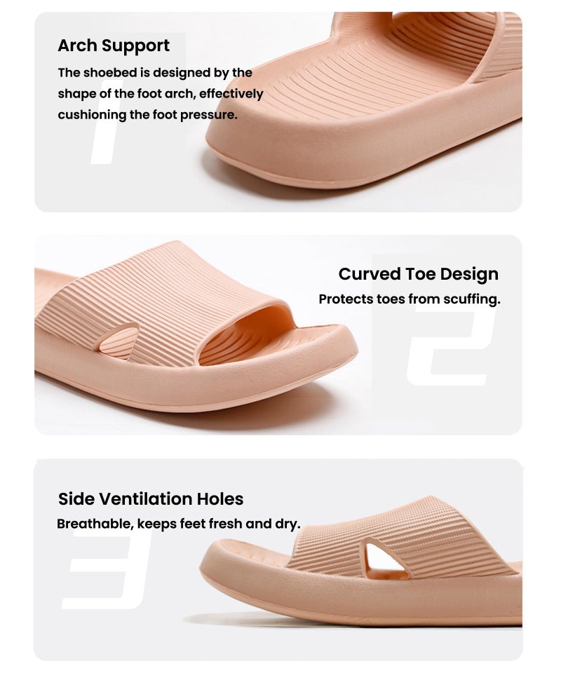 Anmerl Shower Shoes for Men and Women, Quick-Drying Lightweight EVA Non-Slip House Slippers, Soft Cloud Slides for Bathroom, Gym, Pool, Beach and Indoor/Outdoor Use - Image 5
