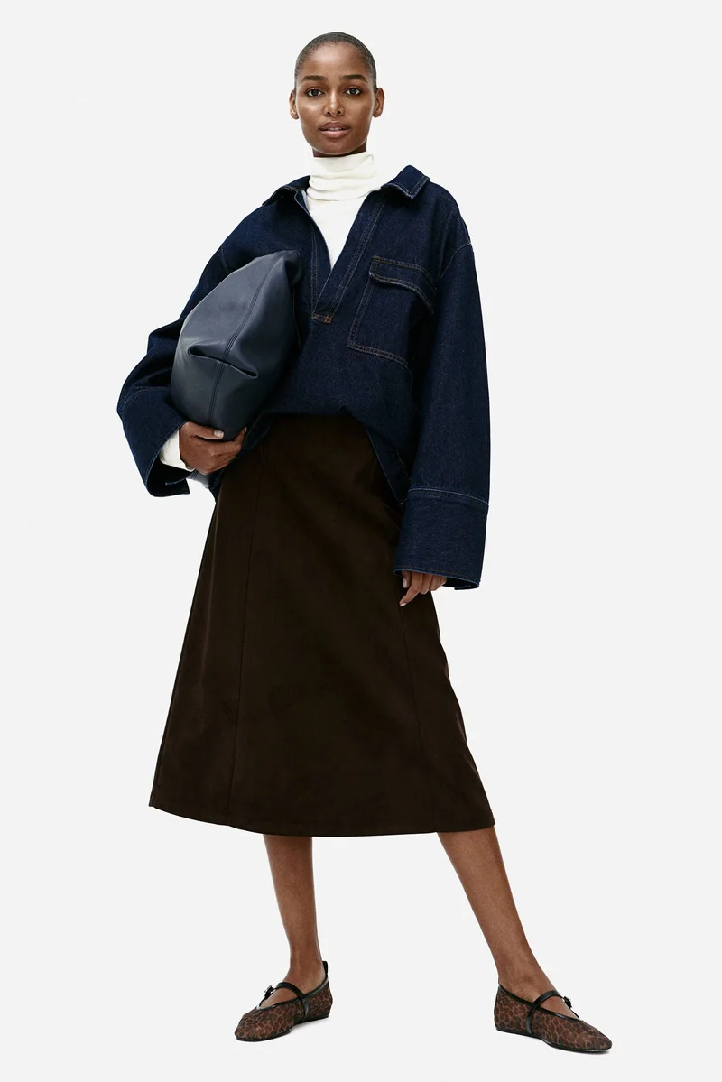 H&M Napped A-line skirt