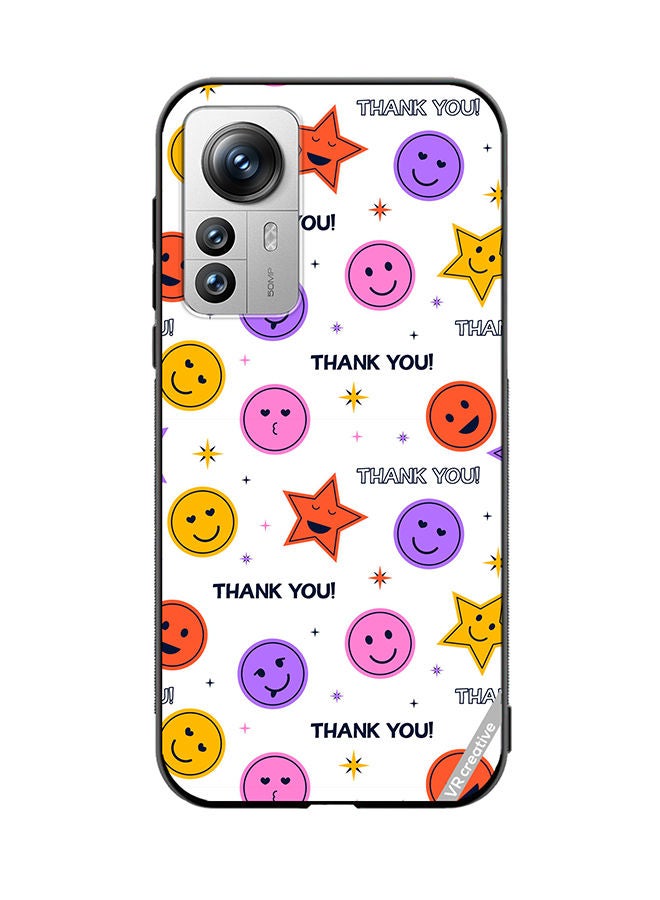 VR CREATIVE Protective Case Cover For Xiaomi 12 Pro Thank You Seamless Design Multicolour - Image 1
