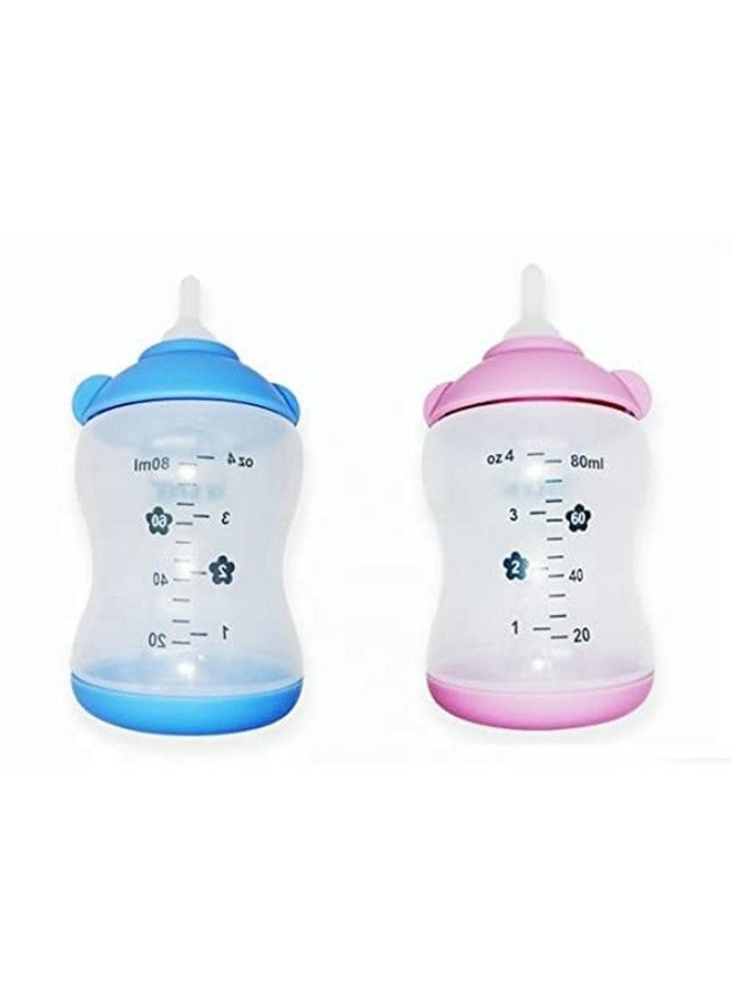 80 Ml Milk Feeding Bottle Set For Puppies, For Cats And Dog, Kitten, Rabbit With Safety Cover (Color May Very 1 Pcs) - Image 1