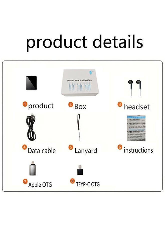 VORMOR 64G Magnetic Voice Activated Recorder,875 Hours Recording Capacity,Digital Audio Recorder, Small Recording Devices - Image 4