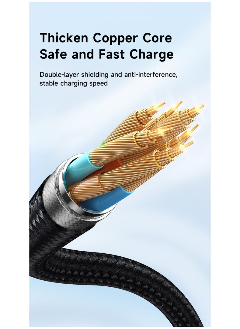 USB-C to Lightning 36W PD Fast Charging Cable with High-Density Nylon and Aluminum Alloy Break and Bending Resistant Compatible with iPhone 15/16 iPad MacBook 1.2m