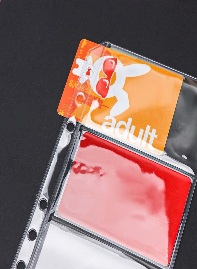 Mogoostry 12pcs A6 Binder Pockets for Budgeting Double-Sided 3 Pocket Clear Page Sleeves Side Loading PVC Sheet Protector - Image 4