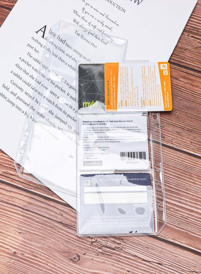 Mogoostry 12pcs A6 Binder Pockets for Budgeting Double-Sided 3 Pocket Clear Page Sleeves Side Loading PVC Sheet Protector - Image 5