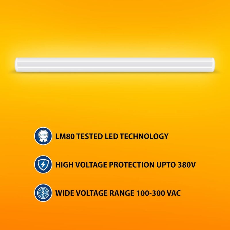 WIPRO مصباح LED غارنيت 20 واط لغرفة المعيشة وغرفة النوم | 2 قدم | أنبوب ضوء ساطع وموفر للطاقة للمنزل | ضوء نهاري بارد (6500 كيلفن) مع 2000 لومن | عبوة من 1 - Image 4