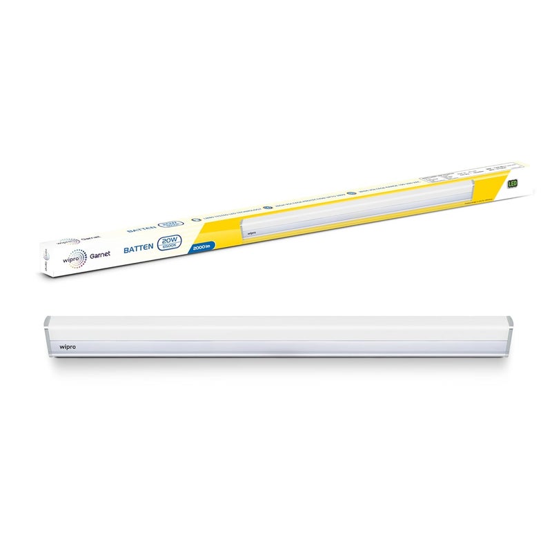 WIPRO مصباح LED غارنيت 20 واط لغرفة المعيشة وغرفة النوم | 2 قدم | أنبوب ضوء ساطع وموفر للطاقة للمنزل | ضوء نهاري بارد (6500 كيلفن) مع 2000 لومن | عبوة من 1 - Image 2