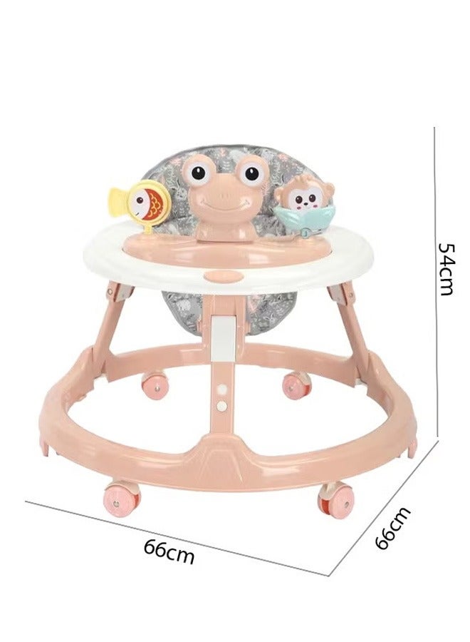 Berma Baby مشاية أطفال دائرية قابلة للطي وبسيطة وصغيرة الحجم مع موسيقى، ارتفاع 4 مقاعد قابلة للتعديل - Image 2
