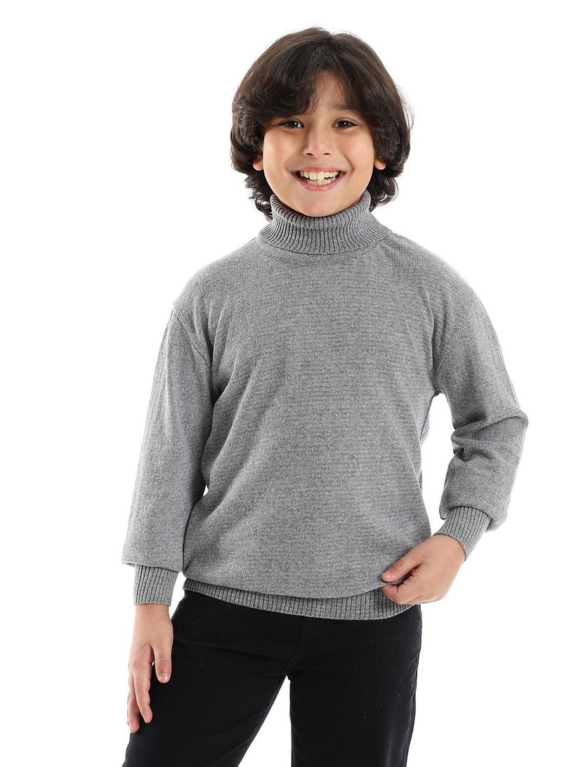 Caesar Boys' High Neck Fleece T-Shirt  - Image 1