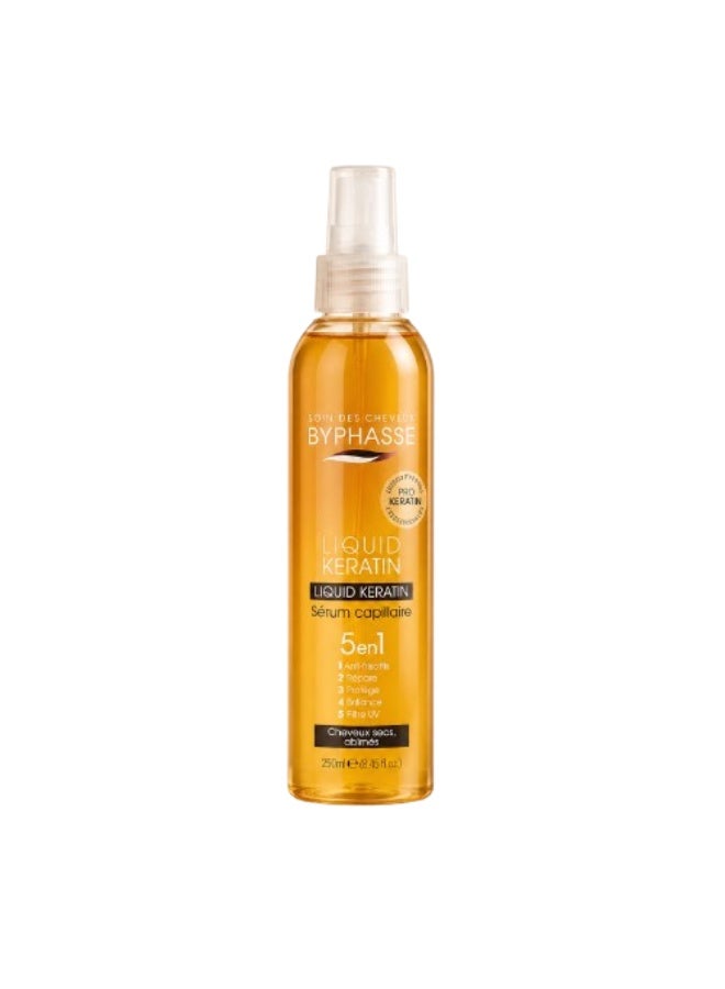 Byphasse Spanish Liquid Keratin Spray – 5-in-1 Treatment for Frizz and Split Ends, Heat Protection, and Smoothness - Image 1