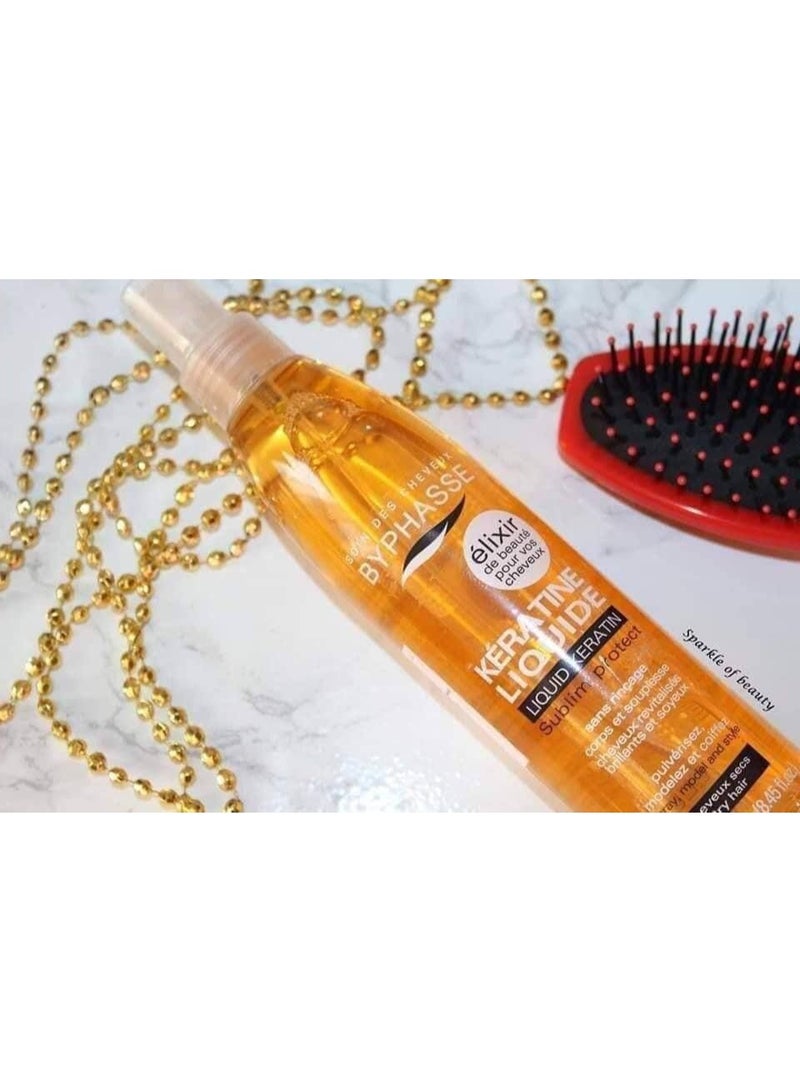 Byphasse Spanish Liquid Keratin Spray – 5-in-1 Treatment for Frizz and Split Ends, Heat Protection, and Smoothness - Image 4