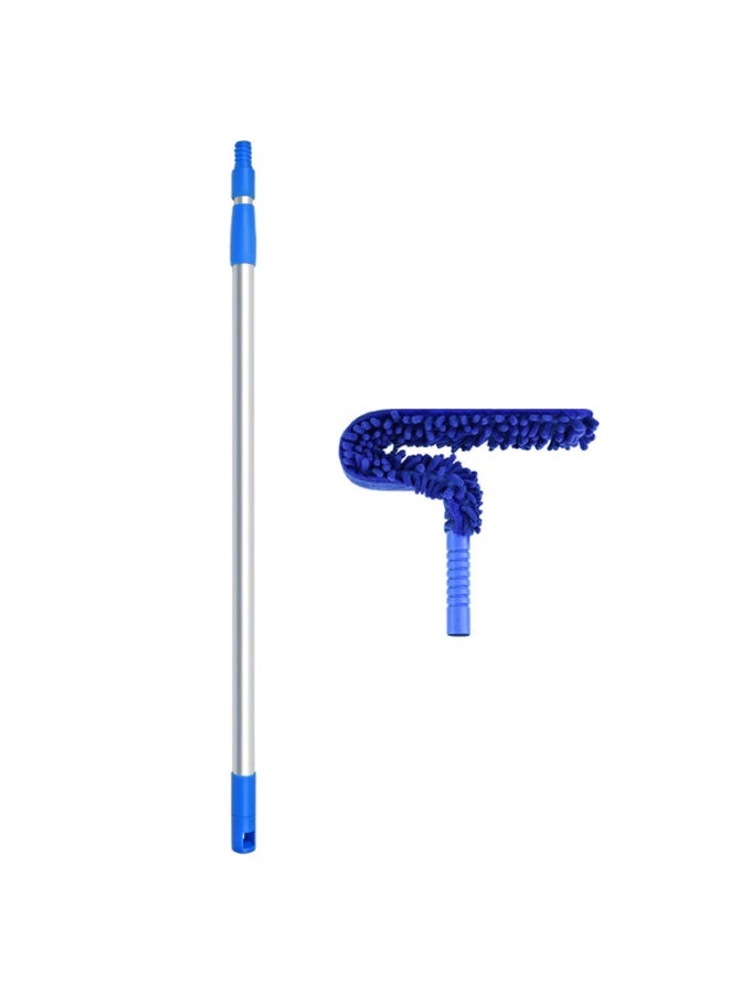 DubaiGallery Professional Extendable Microfiber Window Duster with 140cm Handle, 22cm Wide Cleaning Head and Flexible Neck, Ideal for High Windows, Glass Surfaces, Mirrors, Ceilings, Furniture, and Everyday Home Cleaning - Image 4