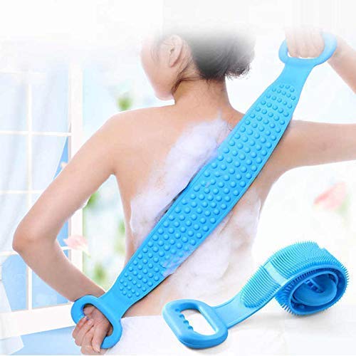 KIDINGTON Back Scrubber, bath Shower Body Massage Brush Bath Towel Exfoliating Body Brush Belt, Cleaning Shower Strap, Double-Sided Washing Towel Scrubber for Men Women - Image 1