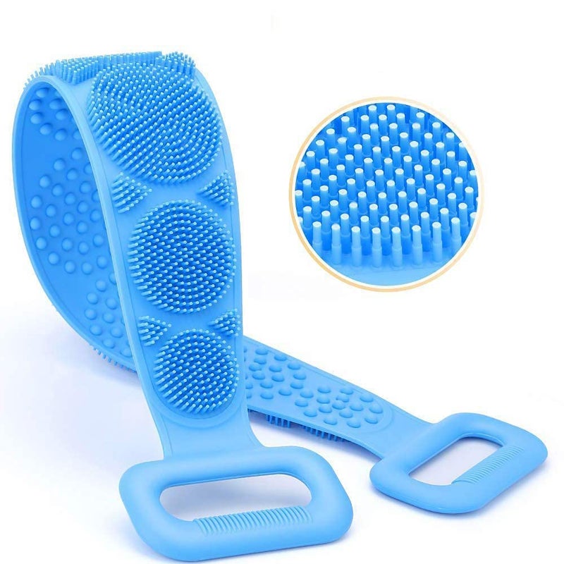 KIDINGTON Back Scrubber, bath Shower Body Massage Brush Bath Towel Exfoliating Body Brush Belt, Cleaning Shower Strap, Double-Sided Washing Towel Scrubber for Men Women - Image 3