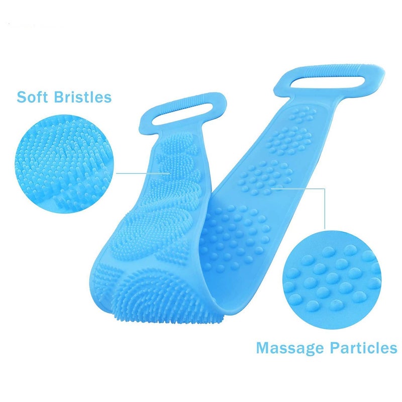 KIDINGTON Back Scrubber, bath Shower Body Massage Brush Bath Towel Exfoliating Body Brush Belt, Cleaning Shower Strap, Double-Sided Washing Towel Scrubber for Men Women - Image 4